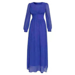 Arab Women's Clothing Long Sleeve Chiffon Dress - EX-STOCK CANADA