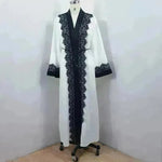 Arab Women's Lace Dress Cardigan Robe - EX-STOCK CANADA