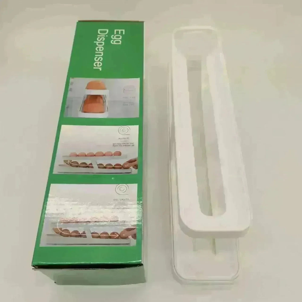 Automatic Scrolling Egg Rack Holder Storage Box Egg Basket Container Organizer Rolldown Refrigerator Egg Dispenser For Kitchen Gadgets - EX-STOCK CANADA