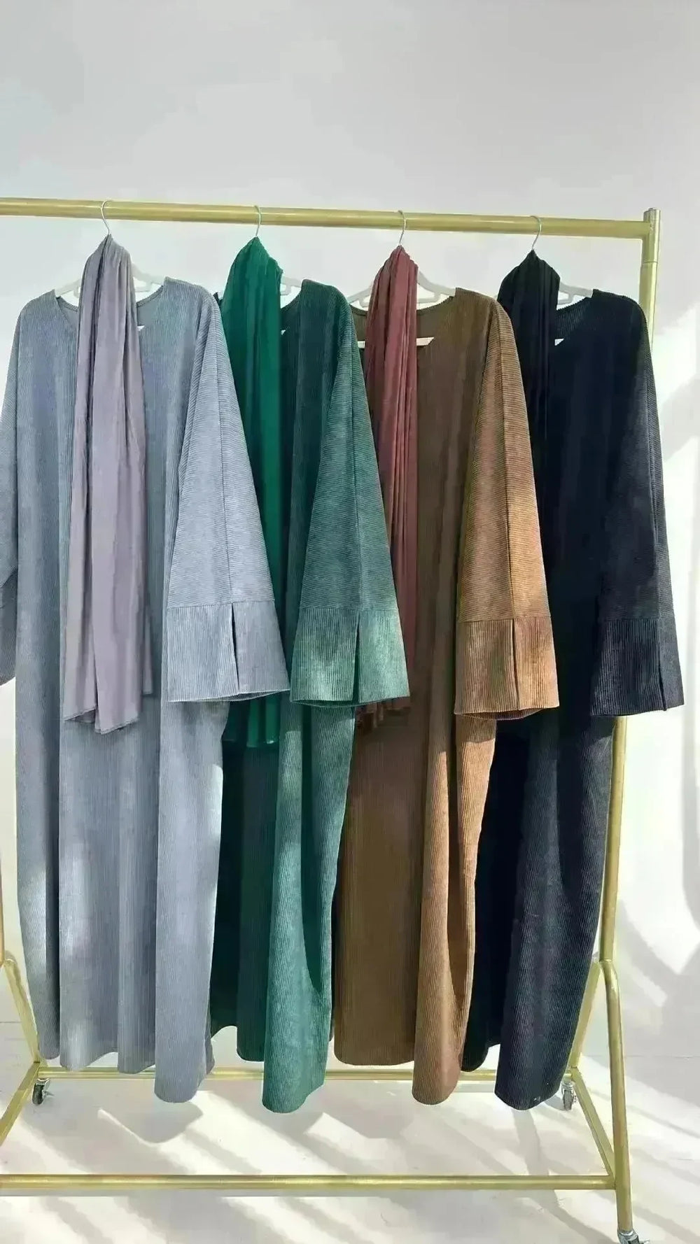 Autumn And Winter Casual Cardigan Abaya Dress for Arab Dubai Turkey Middle East Women - EX-STOCK CANADA