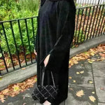 Autumn And Winter Casual Cardigan Abaya Dress for Arab Dubai Turkey Middle East Women - EX-STOCK CANADA