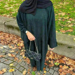 Autumn And Winter Casual Cardigan Abaya Dress for Arab Dubai Turkey Middle East Women - EX-STOCK CANADA