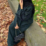 Autumn And Winter Casual Cardigan Abaya Dress for Arab Dubai Turkey Middle East Women - EX-STOCK CANADA