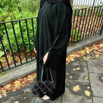 Autumn And Winter Casual Cardigan Abaya Dress for Arab Dubai Turkey Middle East Women - EX-STOCK CANADA