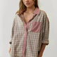 Autumn Women's Clothing Casual Homewear Plaid Shirt Outfit - EX-STOCK CANADA