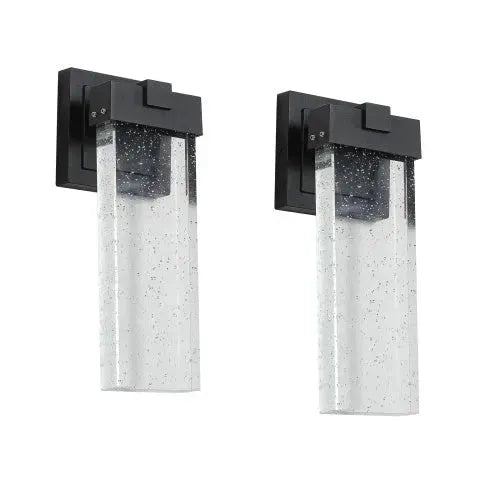 Outdoor Waterproof Transparent LED Crystal Wall Light Supports Many Types Of Bulb-2 Packs - EX-STOCK CANADA