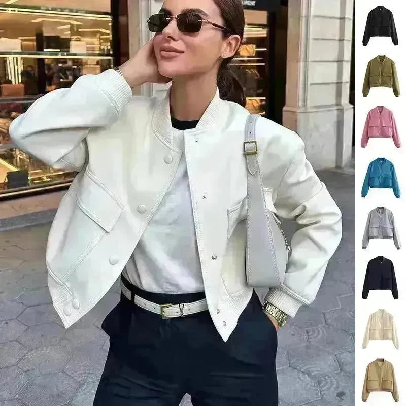 Fall Single Breasted  Cashmere Cropped Jacket for women - EX-STOCK CANADA