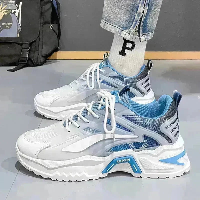 Lace-up Dad Shoes Fashion Thick-soled Sports Shoes Casual Breathable Sneakers For Men - EX-STOCK CANADA