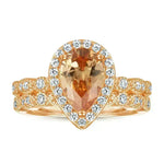 Set de anillo de moda Damas 925 Combinación de plata esterlina Ring Wedding Ring Mujeres