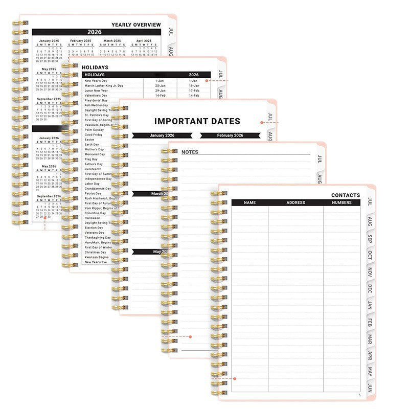 A5 Planner 2026 Coil Notebook 
