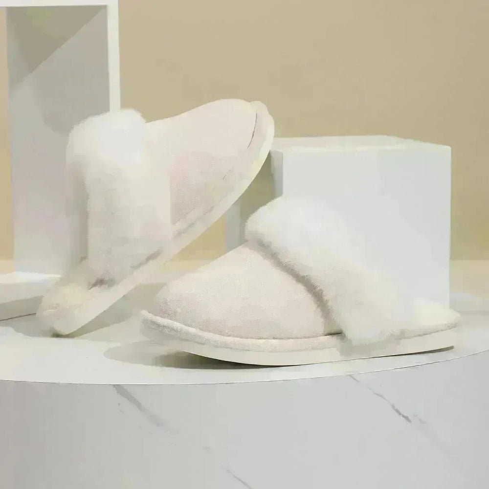Winter Warm Plush Slippers Home Indoor Non-slip Bedroom Floor Soft Fuzzy Slipper For Couple Fashion Solid House Shoes - EX-STOCK CANADA