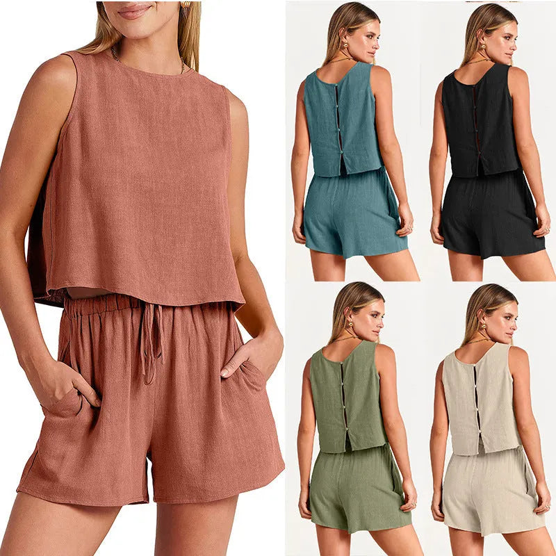 Women Summer Casual 2pcs Short set Athleisure Outfit