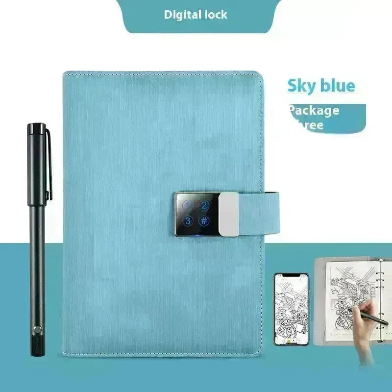 Handwriting Paper Screen Synchronization Smart Fingerprint Lock A5 Notebook - EX-STOCK CANADA