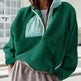 Women's Fashion Sweatshirt Fleece Stand Collar Zipper Pocket Top EX-STOCK Canada 