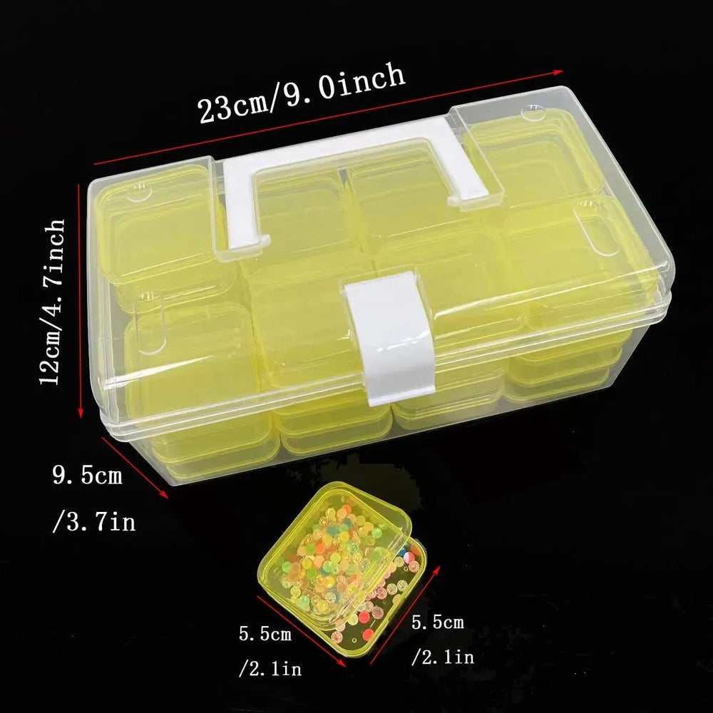 32-grid Transparent Plastic Storage Box Large Capacity Portable - EX-STOCK CANADA