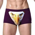 Printed Wolf Head Big Bird  Men's Boxer Briefs Underwear - EX-STOCK CANADA