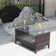 Outdoor-Patio-Möbel-Couchtisch mit klargespannter SicherheitsglasplatteEX-STOCK Canada 