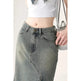 Irregular Half-length Split Denim long Skirt - EX-STOCK CANADA