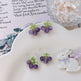 Female Purple Blueberry Fruit Beaded Earrings - EX-STOCK CANADA