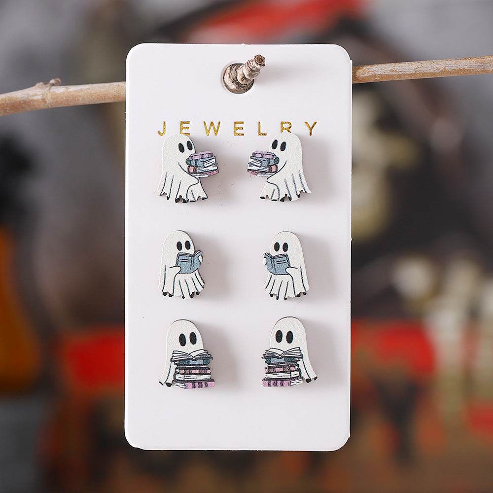Halloween Book Ghost Wooden Studs Suit - EX-STOCK Canada