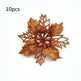 Glitter Artifical Christmas Flowers Christmas Tree Decorations For Home Fake Flowers Xmas Ornaments New Year Decor - EX-STOCK CANADA
