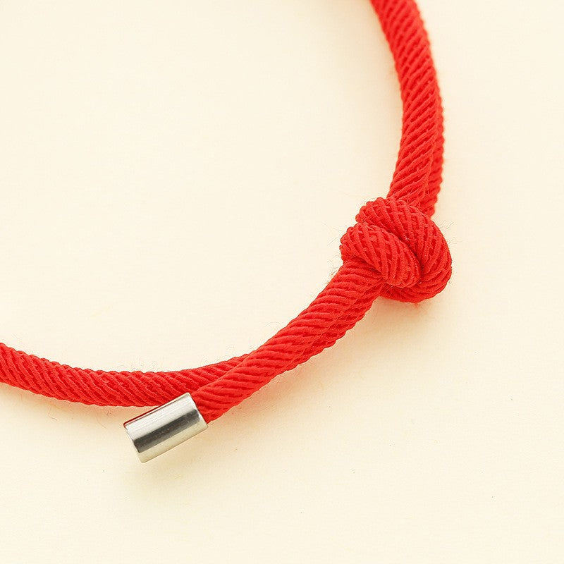 Simple Retro Alloy Sun And Moon Couple Magnet Attract Bracelet - EX-STOCK Canada