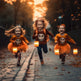 Halloween Pumpkin Lamp Foldable Portable Small Night Lamp EX-STOCK