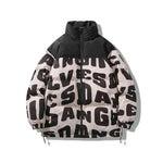 Adolescentes unisex de algodón conmovido encapuchado invernal bacher chaqueta estilo street