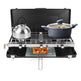 3 Burner Camping Stove 20000 BTU Portable Foldable Propane Stove With Toast Tray Windshield Portable Handle Outdoor Cooking Gas Stove For RV Camping BBQ Picnic EX-STOCK