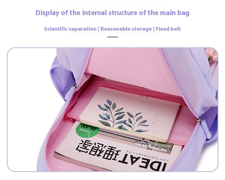 Schoolbag For Primary School Students, Large Capacity, Burden Reduction For Children From Grade 2 To Grade 6 EX-STOCK