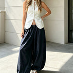 Women's Elastic-Waist Balloon Wide-Leg Pants — product view 11 of 13 | EX-STOCK
