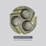 Three-slot Retro Metal Easy-to-clean Cigar Ashtray - EX-STOCK CANADA