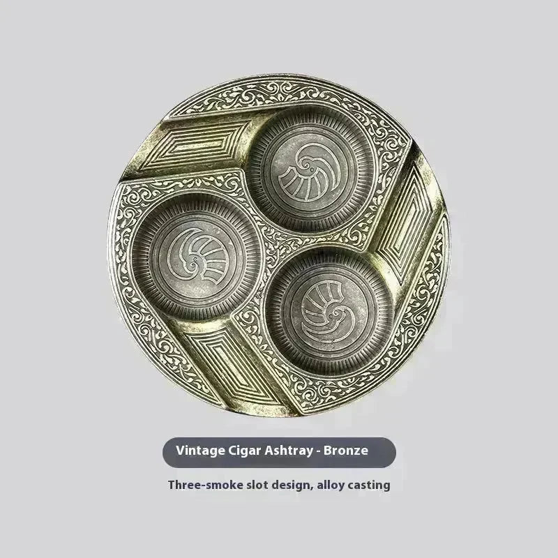 Three-slot Retro Metal Easy-to-clean Cigar Ashtray - EX-STOCK CANADA