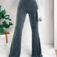 High Waist Lamp Wick Corduroy Bell-bottom Pants Wide Leg Women - EX-STOCK CANADA