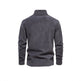 Men's Polar Fleece Top Pure Color Simple Casual Stand Collar Pullover Sweater EX-STOCK Canada 
