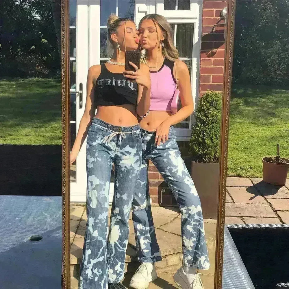 Slim Fit Slimming Versatile Personality Bootcut Jeans Pants women - EX-STOCK CANADA