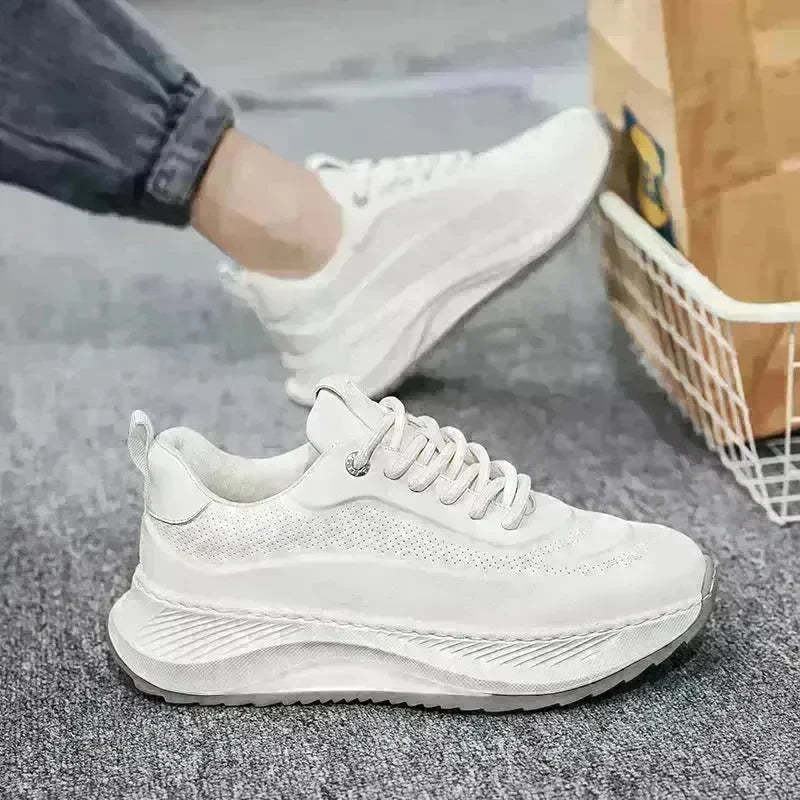 Men's Thick-soled Sports Running Shoes Casual Breathable Sneakers Lace-up Shoes - EX-STOCK CANADA