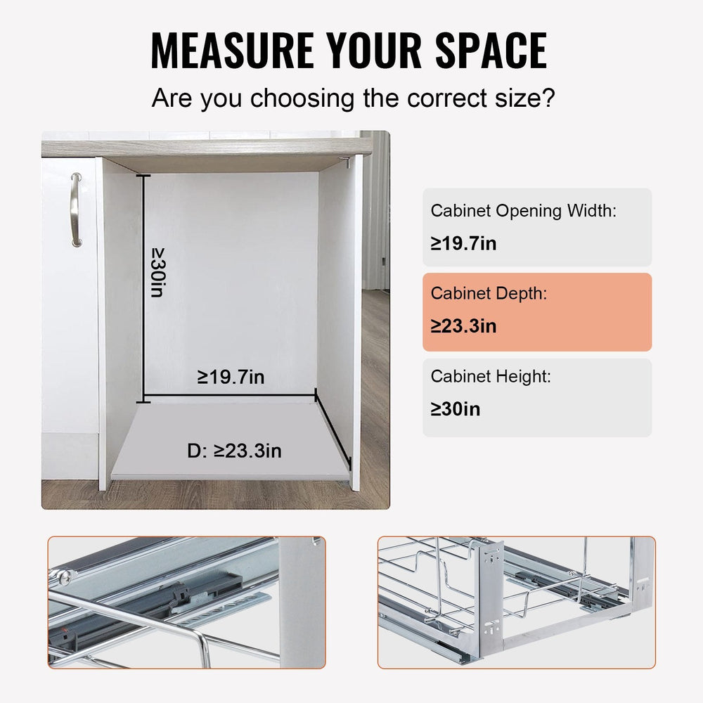 Pull-Out Trash Can, 35Lx2 Double Bins, Under Mount Kitchen Waste Container With Slide And Door Mounting Kit, 110 Lbs Load Capacity Heavy Duty Garbage Recycling Bin For Kitchen Cabinet, Sink EX-STOCK