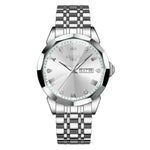 Quartz Men's Steel Strap Watch Luminous Waterproof