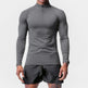 Men Quick Drying Long Sleeve Half Zip Activewear Muscle Fitted shirt Workout Gym T-shirt Top - EX-STOCK CANADA