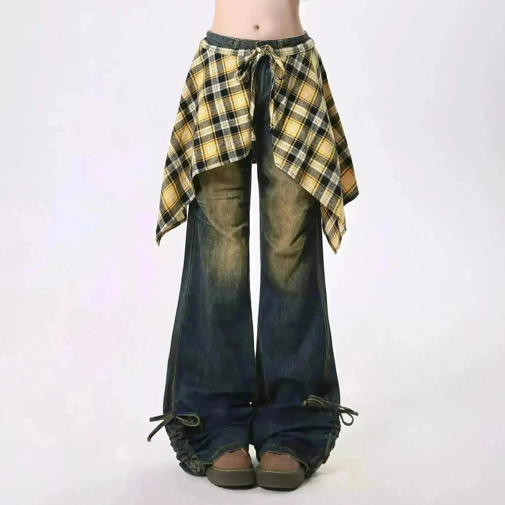 Jeans Women's Skirt Swing Outside Casual Bootcut Pants - EX-STOCK CANADA