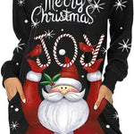 Women's Long-sleeved Christmas Hoodie Sweatshirt Dress Winter - EX-STOCK CANADA