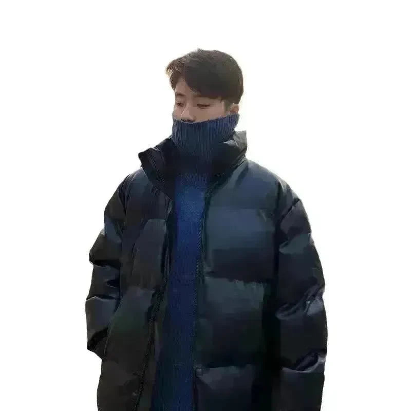 Winter Men's Down Cotton-padded Winter Coat Thick Black Puffer Jacket - EX-STOCK CANADA