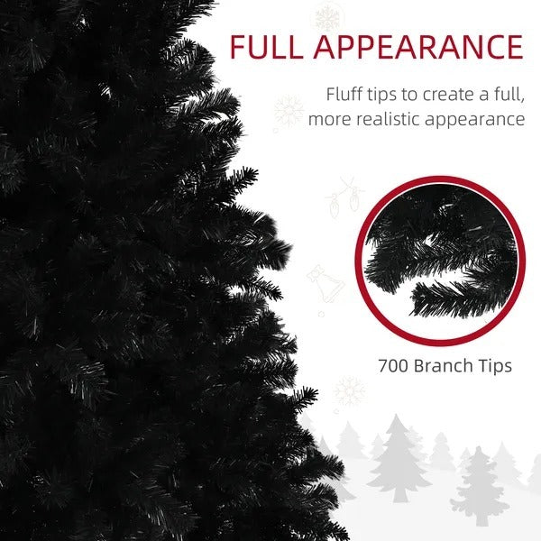 5ft Artificial Christmas Trees With Auto Open And Steel Base, Black EX-STOCK Canada 