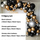 Black Gold Silver Balloon Garland Kit – 110pcs Party Decoration Set