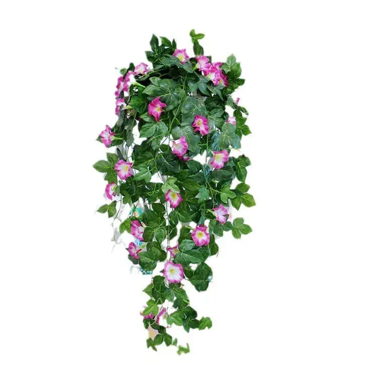 Simulation Plant Morning Glory Ratten For Wall Hanging Decoration Garlands