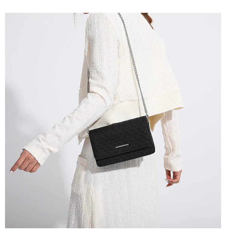 Luxury Women's Chain Embossed Square flap Shoulder Bag for women - EX-STOCK CANADA