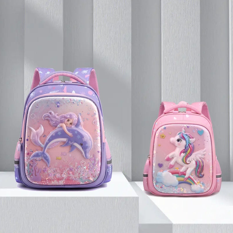 Decompression Waterproof Good-looking Mermaid Children Backpack EX-STOCK