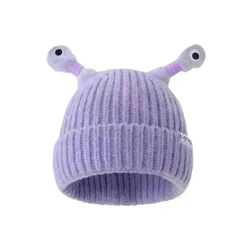 New Cute Luminous Fall Winter Warm Ear Protection Wool Cartoon All-matching Knitted Beanie Hat - EX-STOCK CANADA