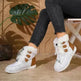 Fashion Round Toe Snow Boots Winter Warm Plush Flat Cotton Shoes Versatile Simple Short Boot For Women - EX-STOCK CANADA